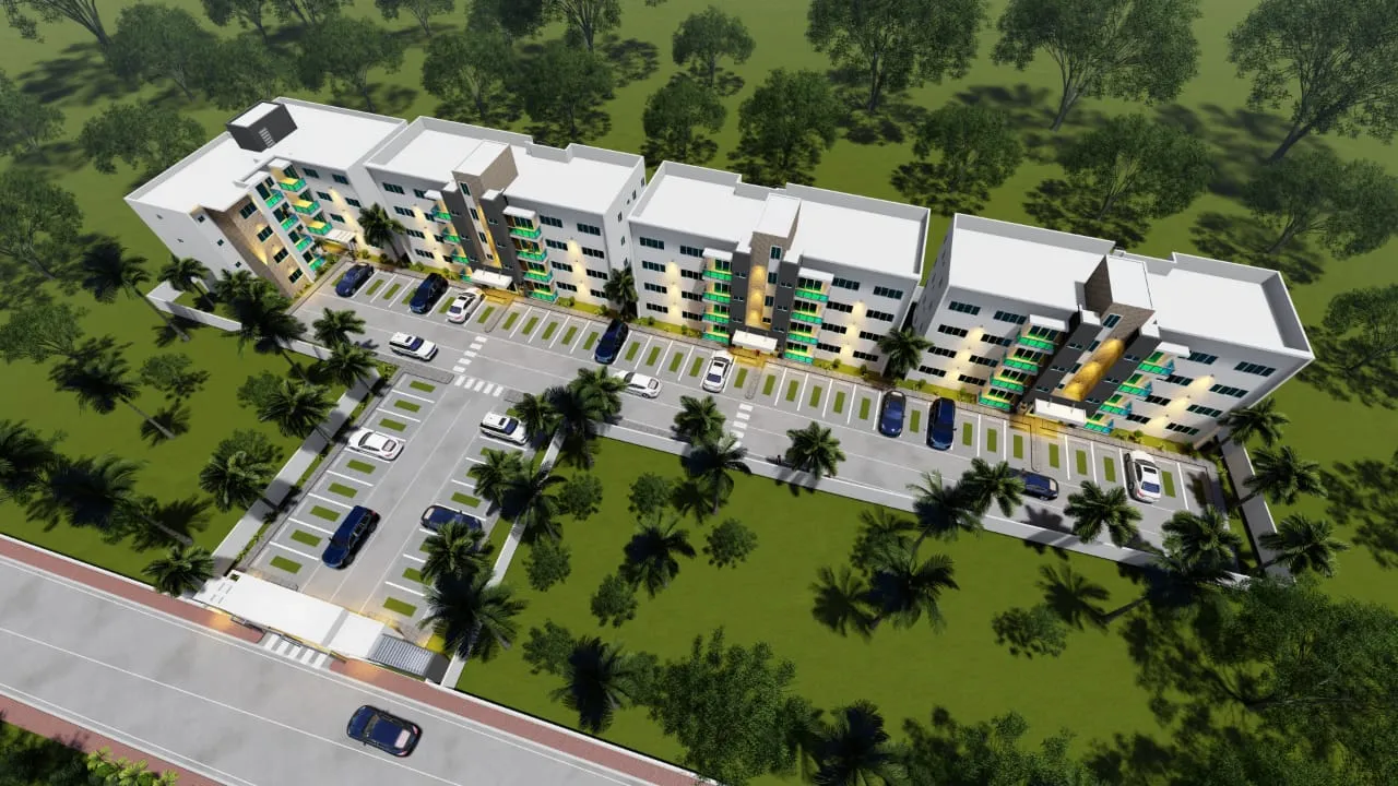 Vista aérea de un residencial de Constructora de las Américas