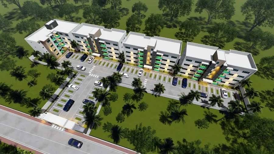 Vista aérea de un residencial de Constructora de las Américas